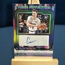 2023-24 Colin Castleton RC Auto Recon Basketball True Potential #’d 5/5 - Lakers