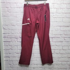 Adidas Womens Team Sport Woven Wind Pants Size S 1 Maroon Zip Pocket Track