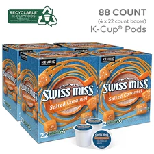 Swiss Miss Salted Caramel Hot Chocolate Cocoa Mix Keurig K-Cup Pods 88 Counts