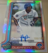 2025 Topps Pro Debut PABLO GUERRERO Auto Autograph Card #/199 Rookie RC RANGERS. rookie card picture