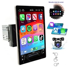 Rotatable 10.1'' Android 15 Double 2Din Carplay Car Stereo Radio GPS Navi WIFI