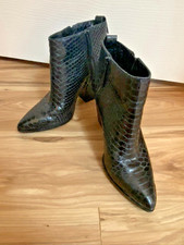 Women's Vince Camuto Reptile Skin Black Ankle Boots