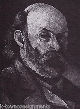 Paul Cezanne French Painter Vintage Portrait Gallery Poster Print