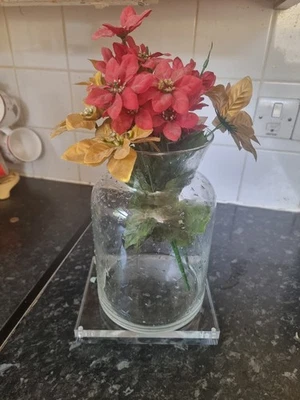 Glass Flower Vase/ + flower included* - Image 1 of 4