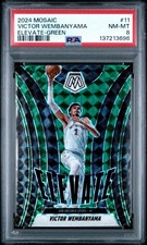 2024-25 Panini Mosaic - Elevate Victor Wembanyama #11 Green Mosaic Prizm