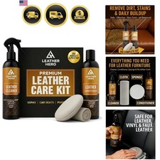 Leather Cleaner and Conditioner Kit   4-Piece Set with Best Leather Cleaner f...