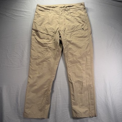 The North Face Pants Mens 36x30 Beige Khaki Flash Dry Cargo Nylon Hike Camp 