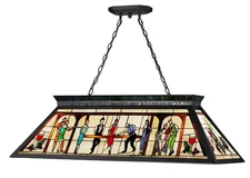 Z-Lite - Tiffany - 4 Light Island/Billiard in Seaside Style - 18.5 Inches Wide