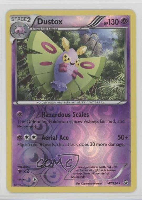 Dustox Reverse Foil Pokémon Black & White Dragons Exalted #47