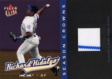 2005 Fleer Ultra Season Crowns Richard Hidalgo Game Worn Jersey 025/399. NY Mets