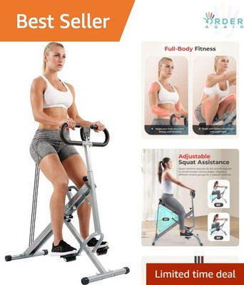 Row N Ride Squat Assist Trainer Foldable Exercise Machine Resistance Bands