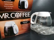 Mr. Coffee ISD12 Replacement Glass Carafe/Decanter, White, 12-Cup