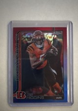 🔥2025 Topps Chrome Football Tee Higgins Red White And Blue🔥 Bengals