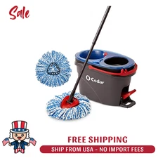 O-Cedar Easy Wring Rinse Clean Deep Clean Microfiber Spin Mop and Bucket System