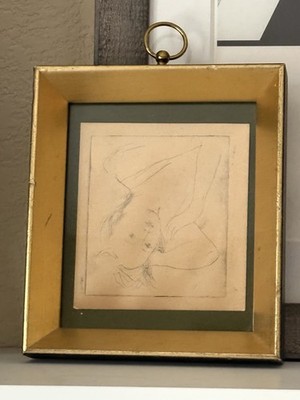 Original Sketch Raymond Han (1931-2017) Honolulu 1950s Framed