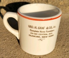 DUNKIRK, NEW YORK  ~ GEO. H. GRAF & CO., INC. HOME FURNISHINGS ~ CHILD'S MUG