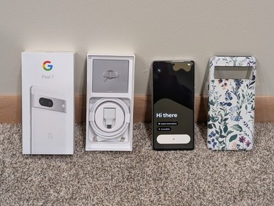 Google Pixel 7 - 128 GB - Snow (Unlocked) - Good condition with extra's