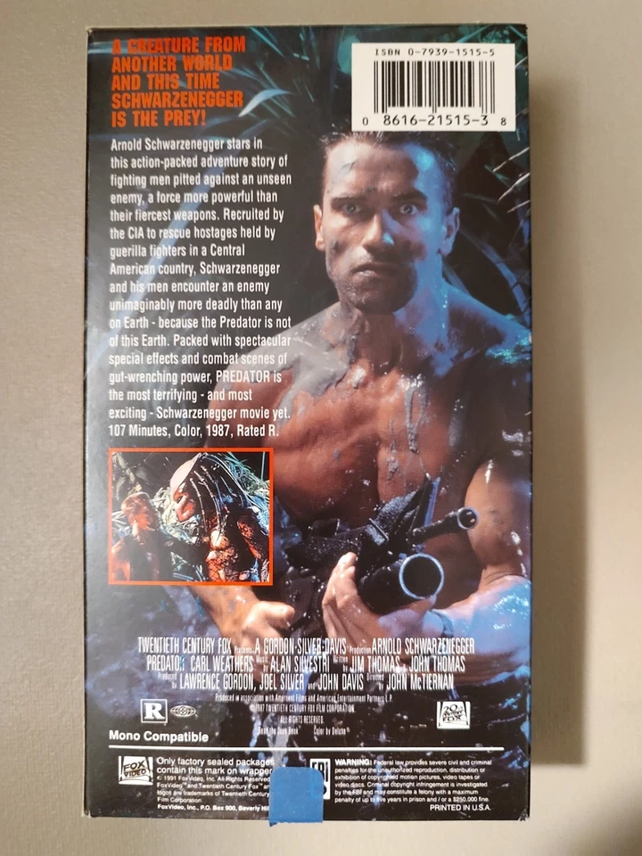 Predator (VHS, 1987) - Image 2 of 3
