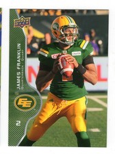 2017 Upper Deck CFL James Franklin Card #64 Edmonton Eskimos Missouri