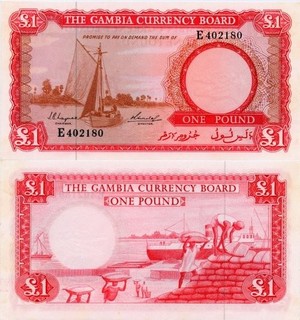 Gambia 1 Pound ND(1965) UNC P2a