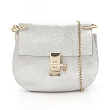 Borsa a tracolla Chloe Drew catena tracolla pelle argento usata donna SHW
