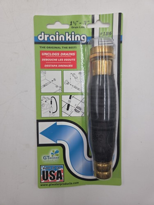 #ad G.T. Water Products 186 Drain King Unclog Hose Attachment NEW FREE SHIPPING $16.00