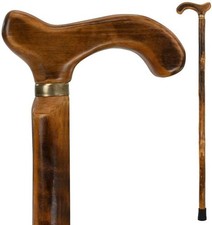 New Wooden Walking Stick Cane - for Men, Women,  Seniors - 36 Inch Single Poin