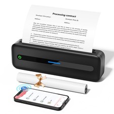 Portable Printer, 300DPI Wireless Bluetooth Thermal Printers, Support Multi-S...