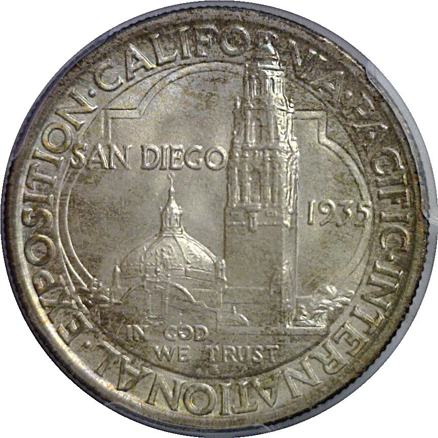 1935-S 50C San Diego Commemorative Half Dollar PCGS MS-67 CAC - Image 3 of 3
