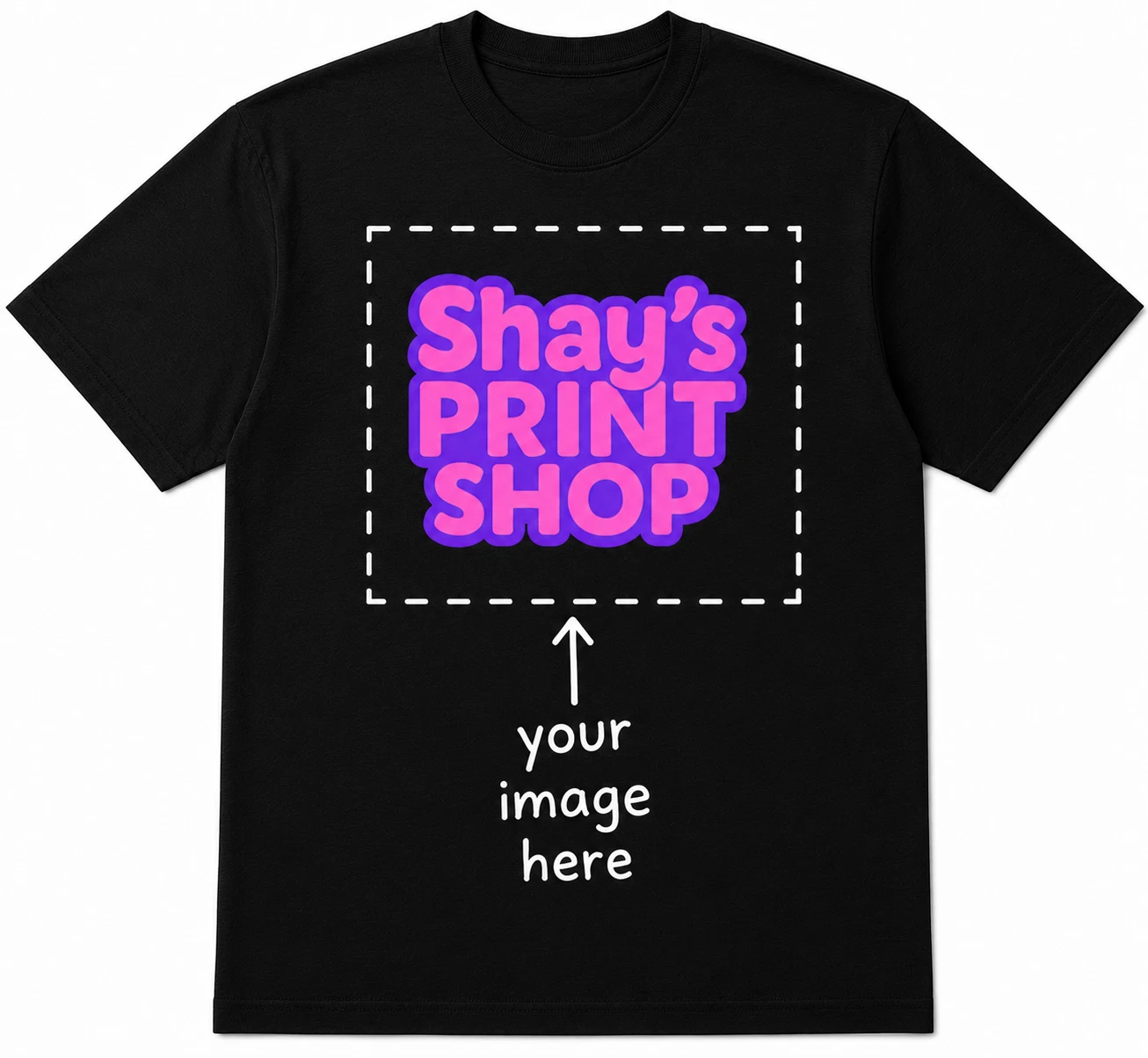 Custom T-Shirt Black Gray White Customized Photo, Text, Logo DTF - Gildan shirt image 1