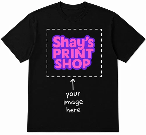 Custom T-Shirt Black Gray White Customized Photo, Text, Logo DTF - Gildan shirt video thumbnail