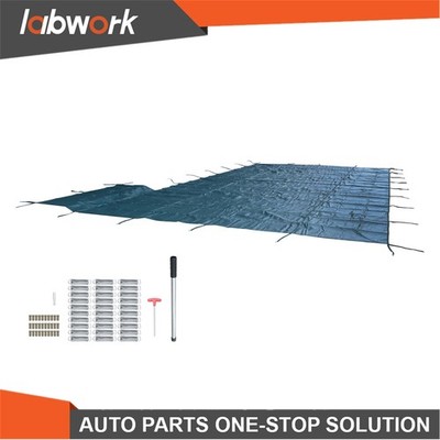 Labwork Inground Pool Safety Cover Fits 18 x 36ft With Right Steps Mesh Solid