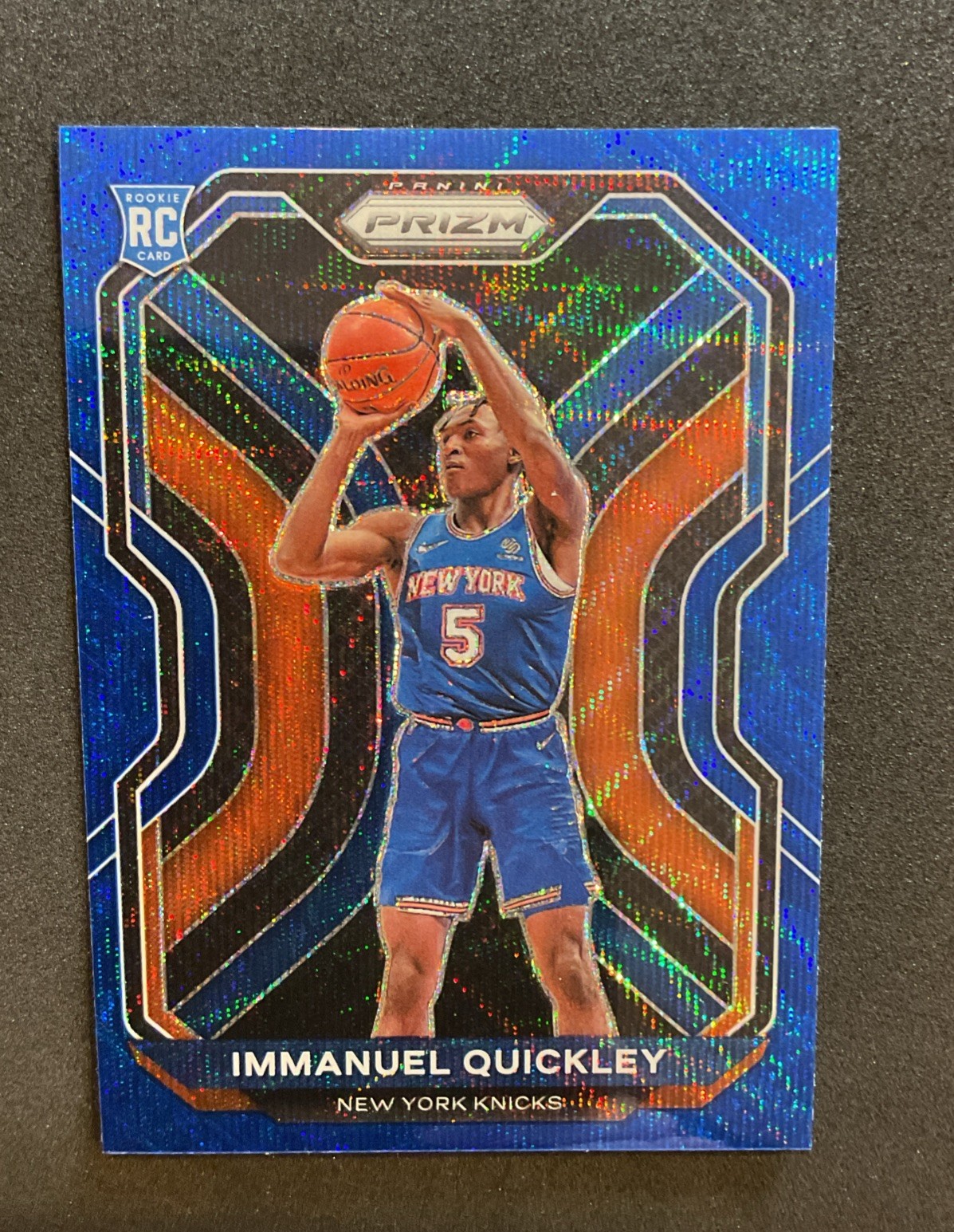 2020-21 Prizm Immanuel Quickley #296 Blue Wave RC