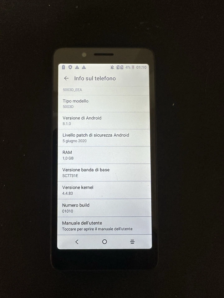 Alcatel 1C (5003D) – Fully Working – 1GB RAM / 8GB – Used Condition - Immagine 2 di 4