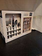 Mikasa Essex Satin 65-piece Stainless Steel Flatware Set With Wood Caddy