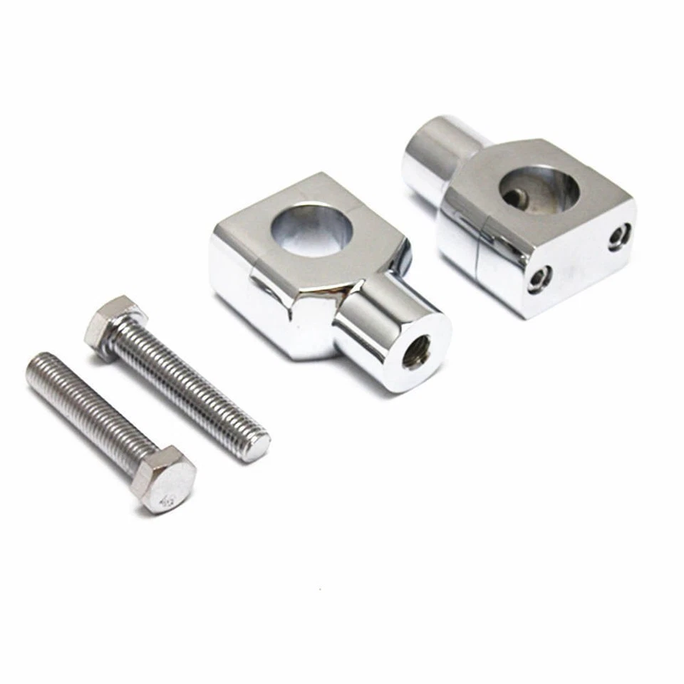 1'' 25mm Handlebar Risers Clamp Chrome For Harley Honda Suzuki Yamaha Motorcycle Foto 2 de 4