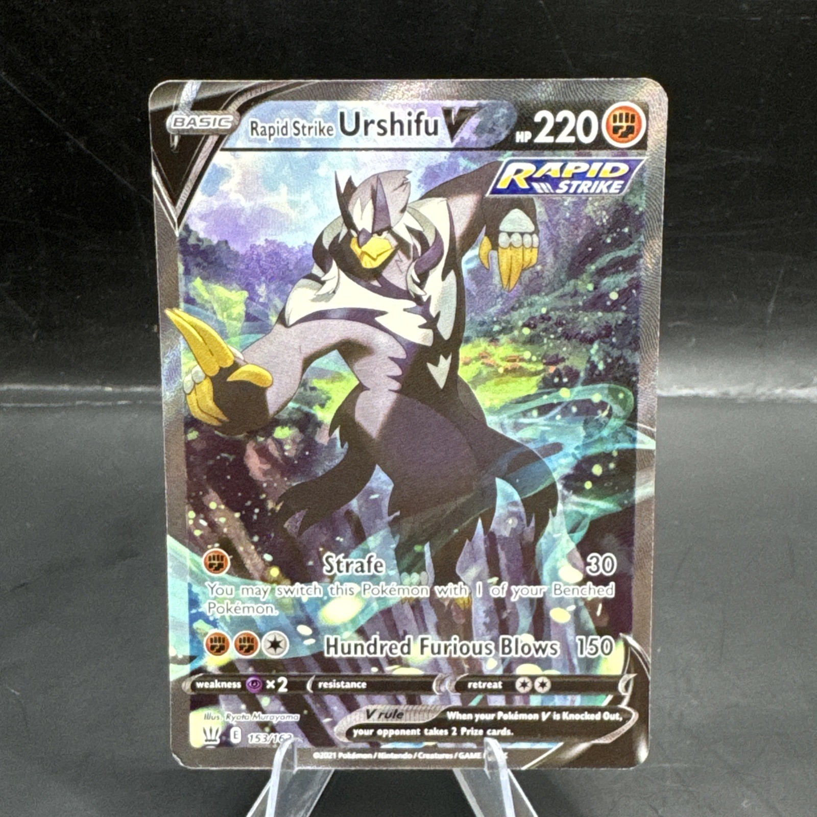 Pokemon TCG Rapid Strike Urshifu V 153/163 Battle Styles Alternate Art NM