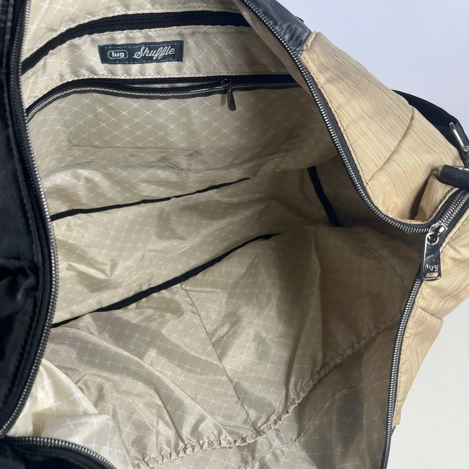 Сумка-тоут Lug Shuffle желтовато-коричневая черная тропический лист повседневная пляжная для путешествий отпуска - Изображение 4 из 4