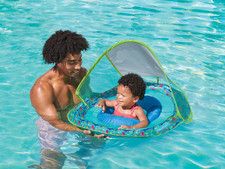 Swimways Premium Baby Springfloat Sun Canopy 35in x 29in Sea Creatures 9-24Mos