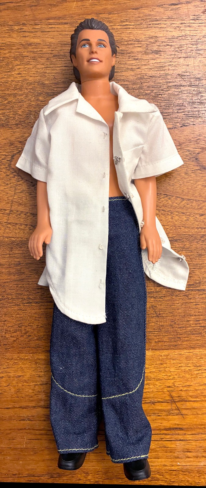 Barbie Ken Doll Brown Hair, Blue Eyes, Soft Head 1990 Mattel Body 1968—loose