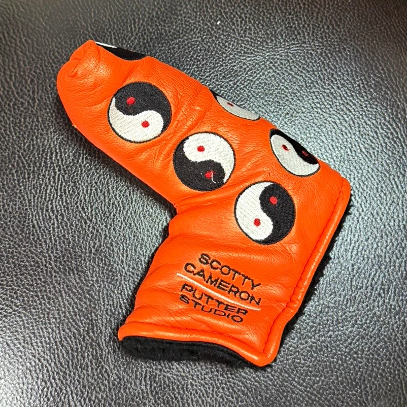 Titleist Scotty Cameron Custom Shop Orange Yin Yang Leather Putter Headcover