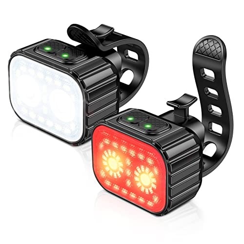 CIRYCASE Bike Lights Front and Back, Super Bright Bicycle Lights USB