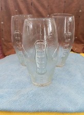 Set of 3 Football Shaped Glasses Cups Mugs Be...