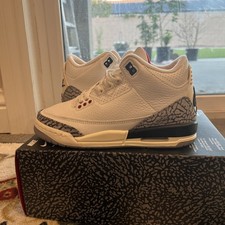 New SZ 3.5 Air Jordan 3 Retro White Cement Reimagined Grade School DM0967-100