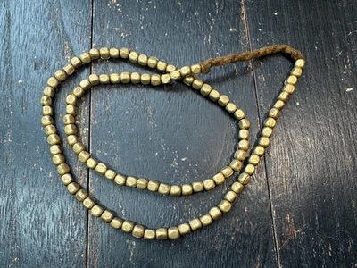 Brin de perles en cuivre vintage du Népal - perle d'entretoise en cuivre cube... - Photo 1/4