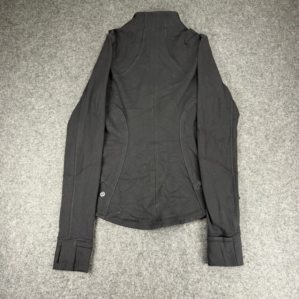 Lululemon Define Black Full Zip Jacket Size 8 Track BBL Thumbholes Yoga Slim - Image 4 of 4