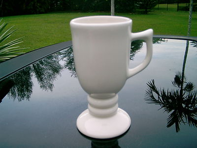 ONE BUFFALO 0390C IRISH COFFEE MUG WHITE ENAMEL/ WHITE INT. 6'' TALL  BOTTOM LOGO