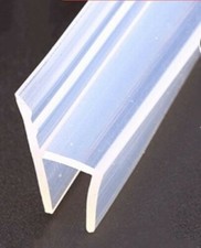 1M Bath Shower Screen Door Window Seal Strip Gap Curved Flat Rubber Clear 6-12mm
