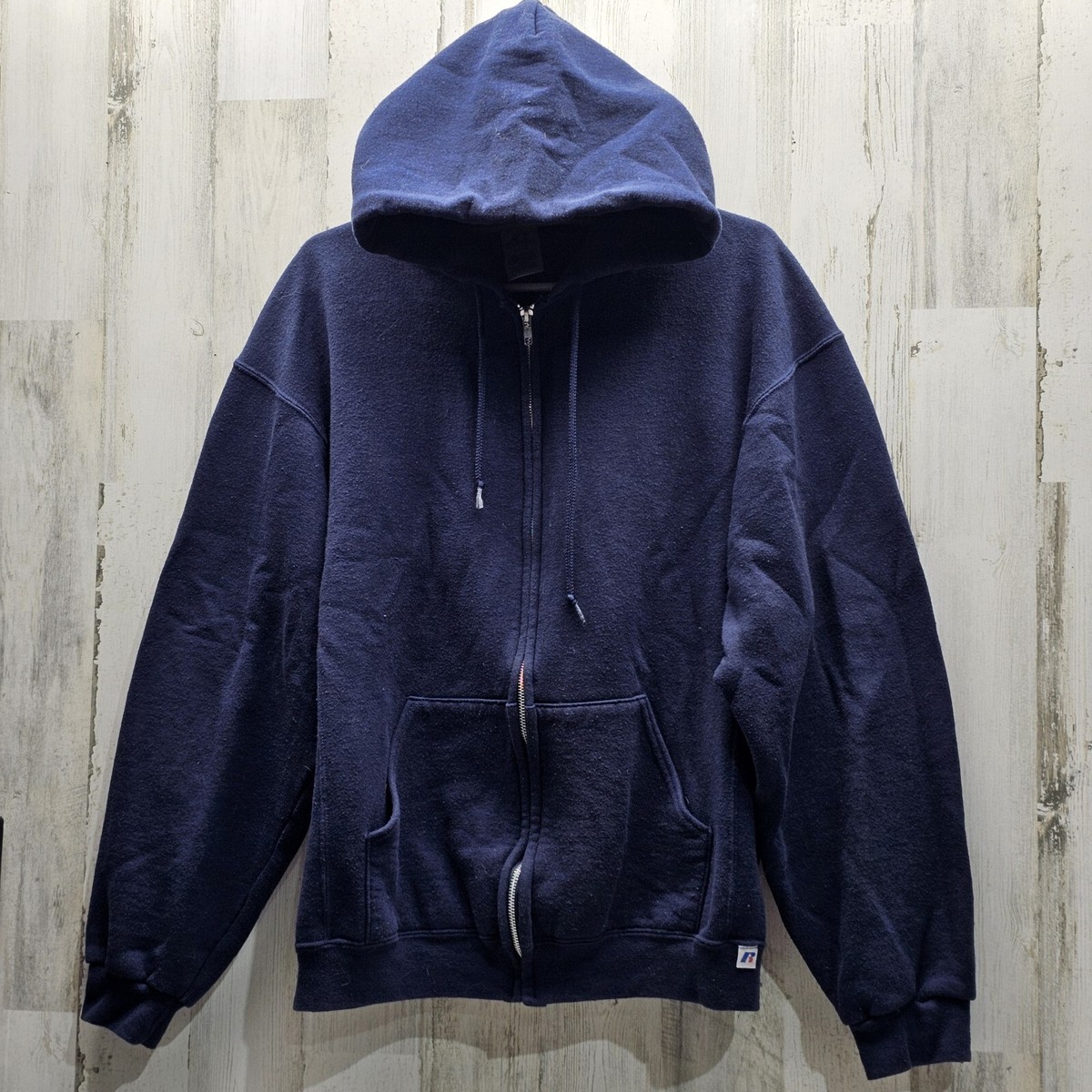 Russell Athletic Hoodie Blank USA Full Zip Vintage Sweatshirt