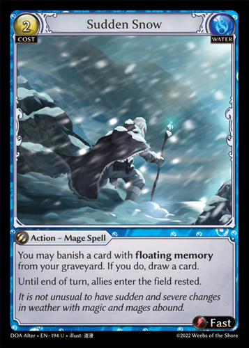 Sudden Snow - DOA Alter EN-194 - Uncommon - Near Mint - Foil - Grand Archive TCG - 第 1/1 張圖片